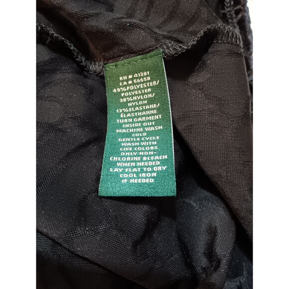 NEW RALPH LAUREN Velvet Burnout Top Blouse Loose Medium Dressy Career Layer Goth - Picture 6 of 8